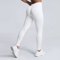 Women's athletic leggings with a butt-lifting effect. White